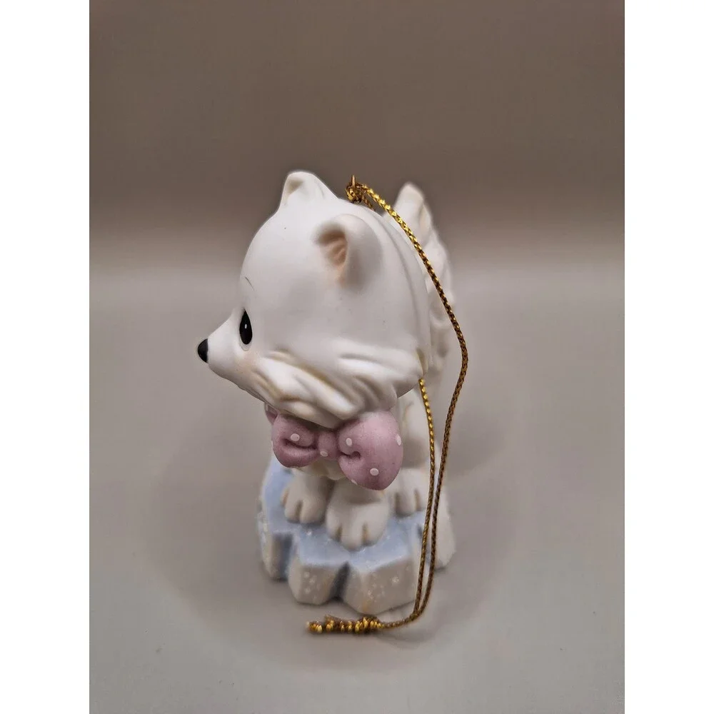 Enesco Precious Moments 2003 Bright Eyed and Bushy Tailed Dog Christmas Ornament